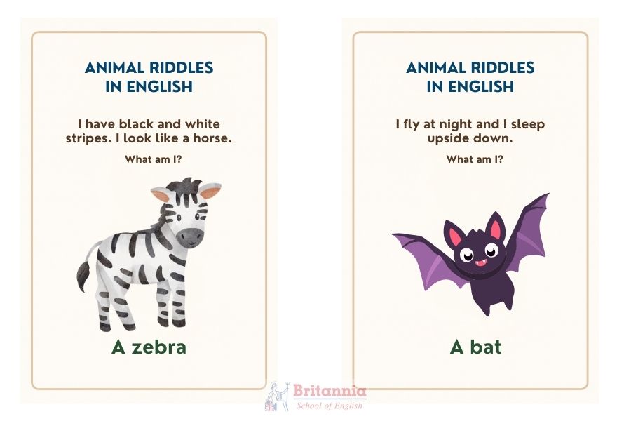 adivinanzas en inglés para niños de animales